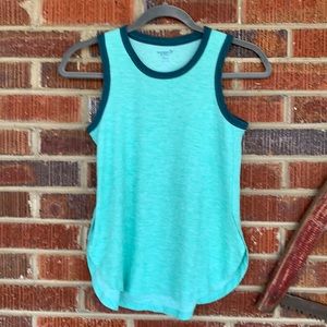 Old Navy Active girls Breathe On tank so soft mint green with darker green trim
